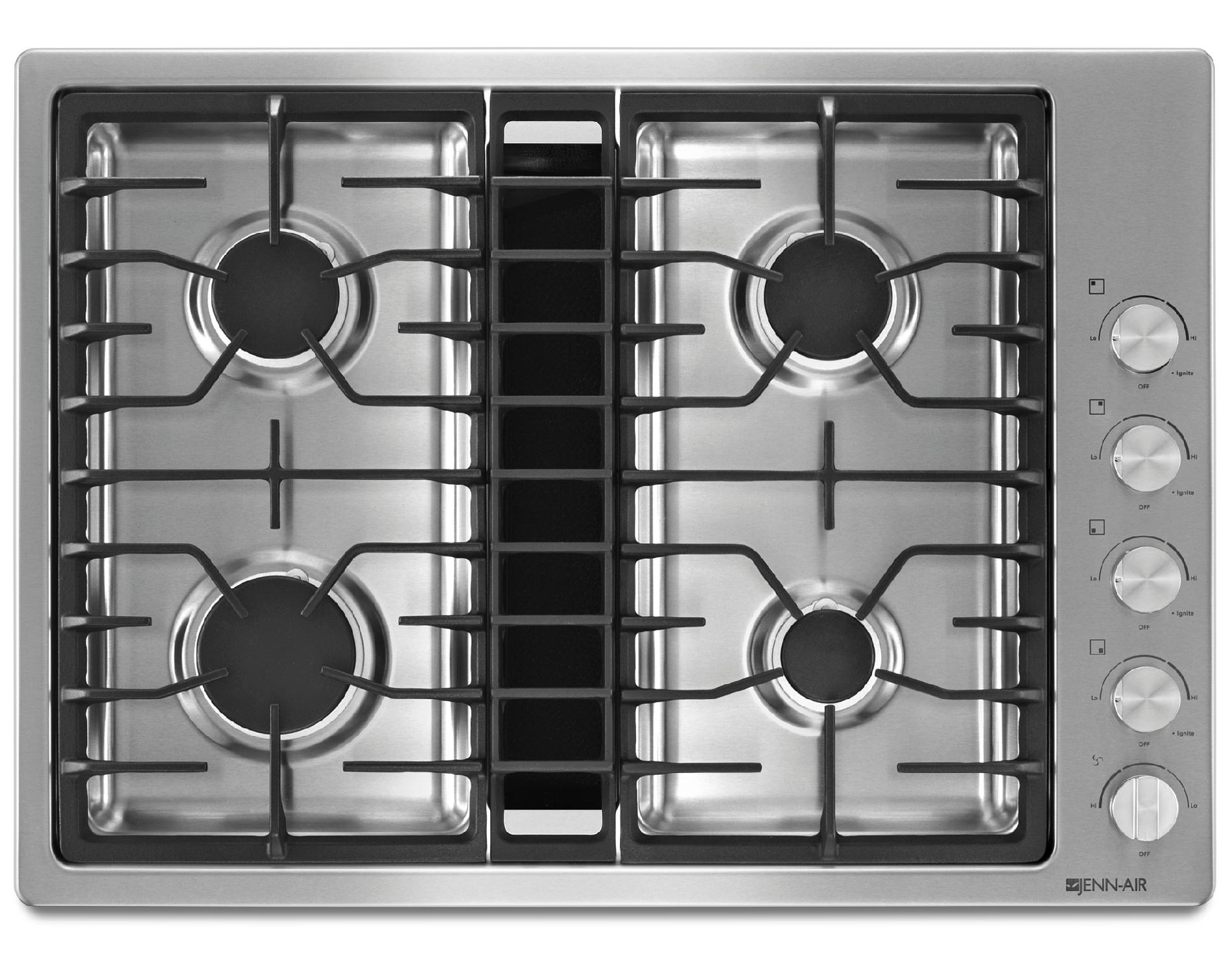 Jenn-Air JGD3430BS00 30" Gas Built-In Downdraft Cooktop
