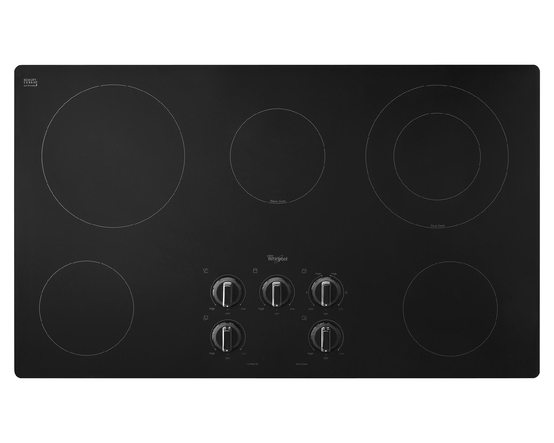 Whirlpool W5CE3625AB00 36" Electric Built-In Cooktop