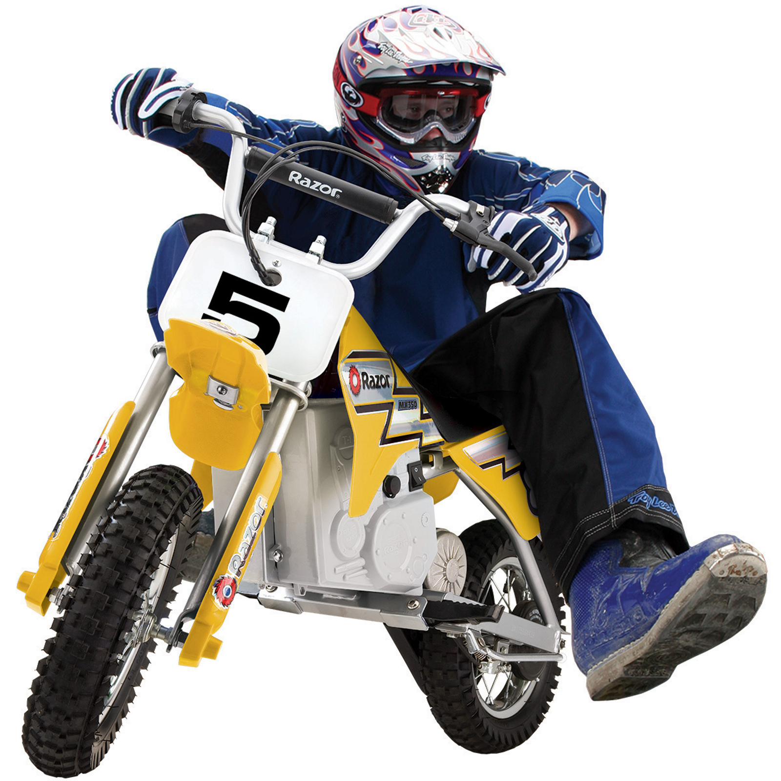 yellow razor electric dirt bike