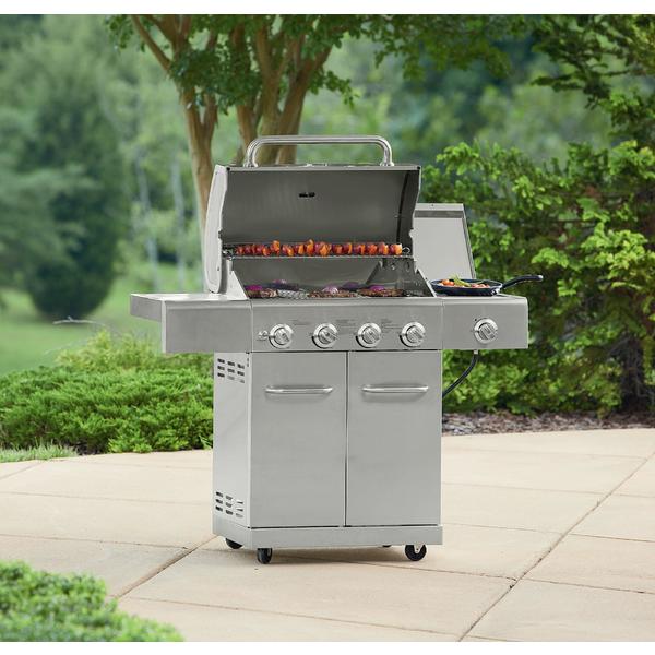 Kenmore 7200830A 4 Burner Gas Stainless Steel Grill with Searing Side