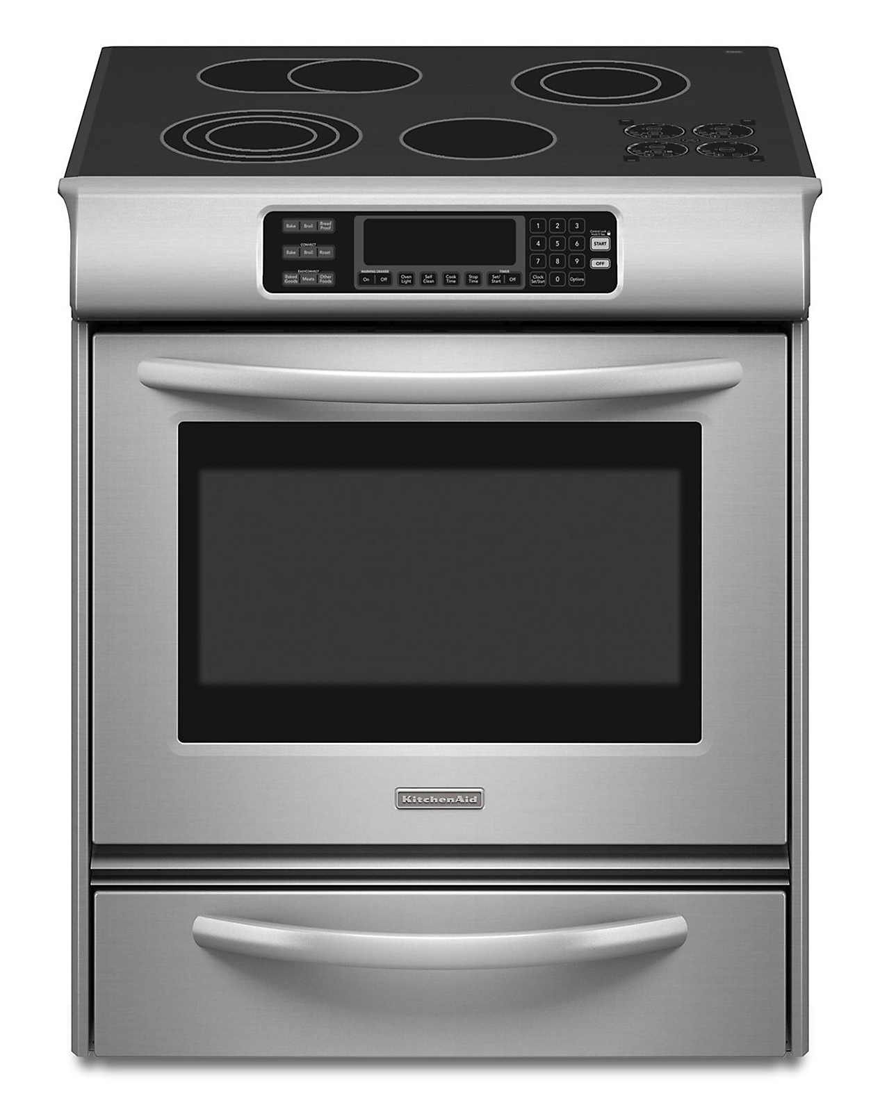 30" Electric Slide-In Range with Self-Cleaning Oven logo