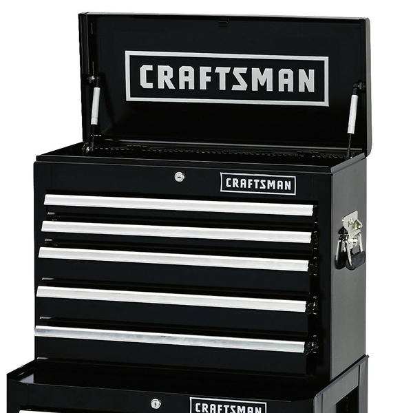 Craftsman 112209 26 In Wide 5 Drawer Heavy Duty Top Chest Black