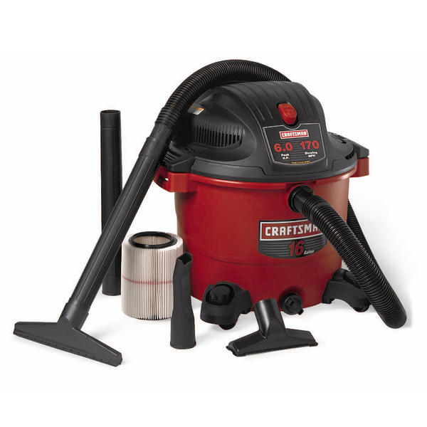 Craftsman 17761 16 gal. WetDry Vac, 6.0 Peak hp Sears Home Appliance