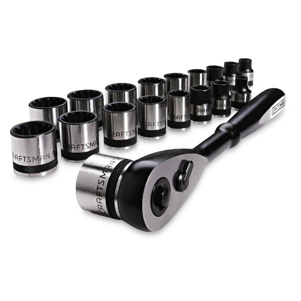 Craftsman 24963 19 pc. 3/8" Drive Universal Socket Wrench Set Sears