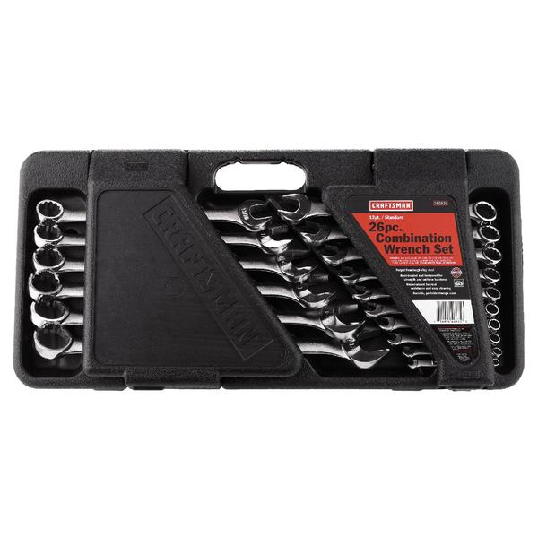 Craftsman 46935 26 pc. Standard 12 pt. Combination Wrench Set Sears