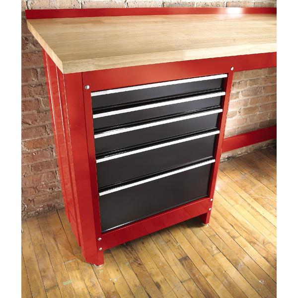 Craftsman 10133 5-Drawer Workbench Module - Red/Black 