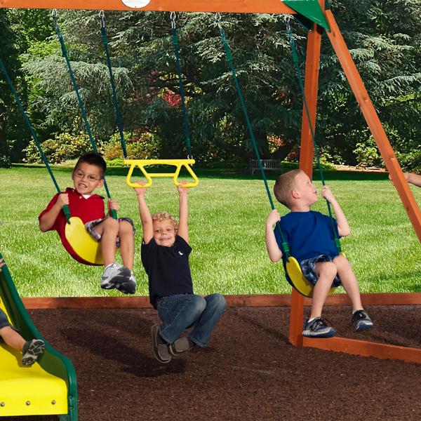 Backyard Discovery Prestige Wood Swing Set - House of 