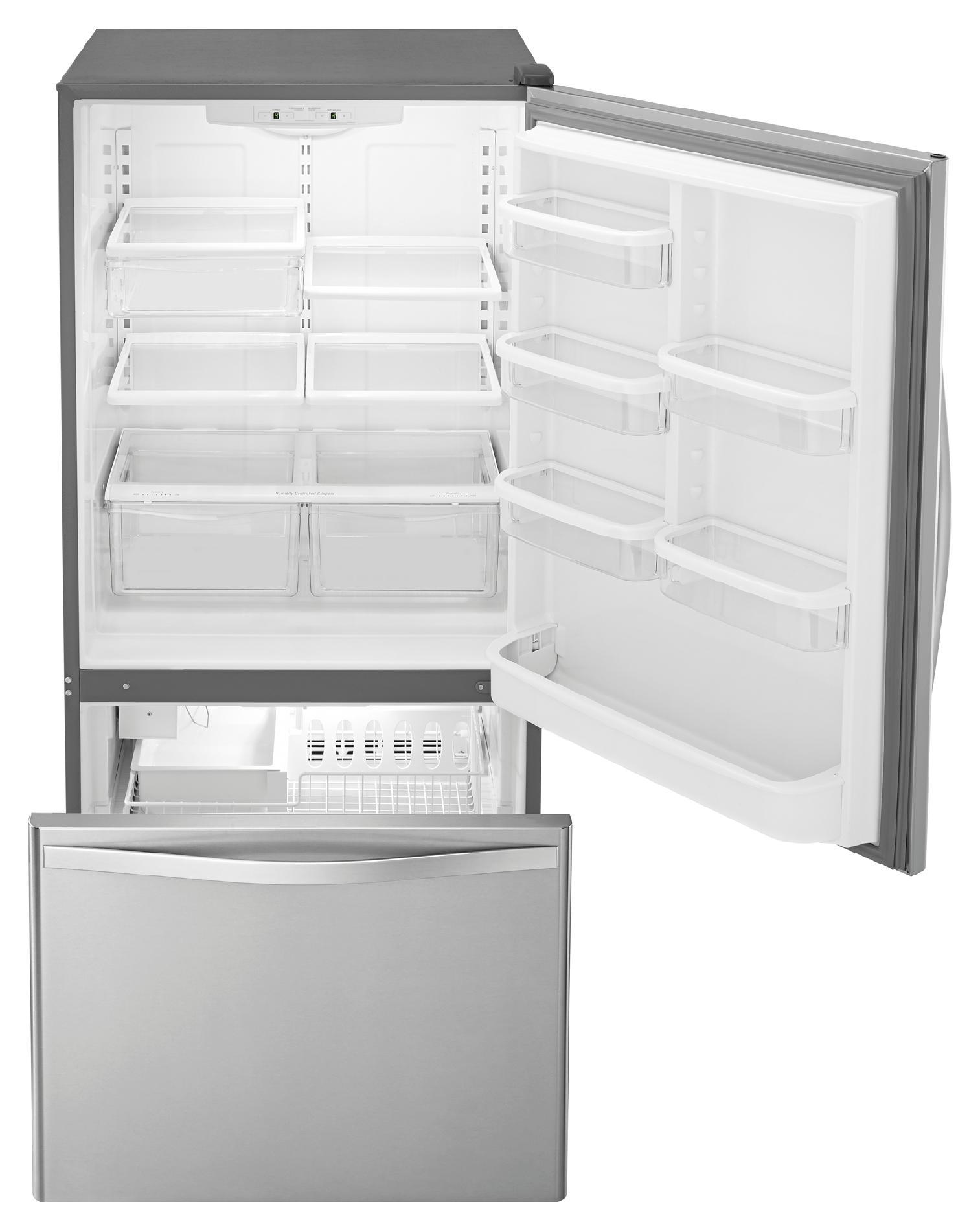 Whirlpool Wrb322dmbm 22 1 Cu Ft Bottom Freezer Refrigerator W