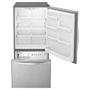 Whirlpool Wrb322dmbm 22 1 Cu Ft Bottom Freezer Refrigerator W Ice Maker Stainless Steel American Freight Sears Outlet